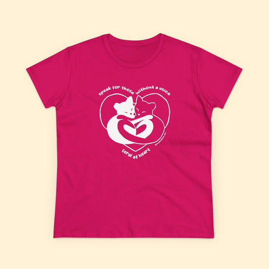 Speak For Those Without A Voice | FUNDRAISER for Feral At Heart | Women's Midweight Cotton Tee - Detezi Designs - 23796794226848937488
