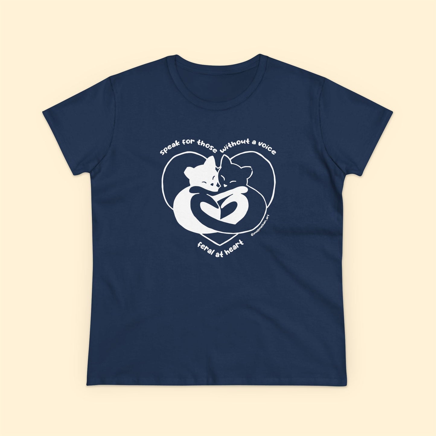 Speak For Those Without A Voice | FUNDRAISER for Feral At Heart | Women's Midweight Cotton Tee - Detezi Designs - 76025106243231546963