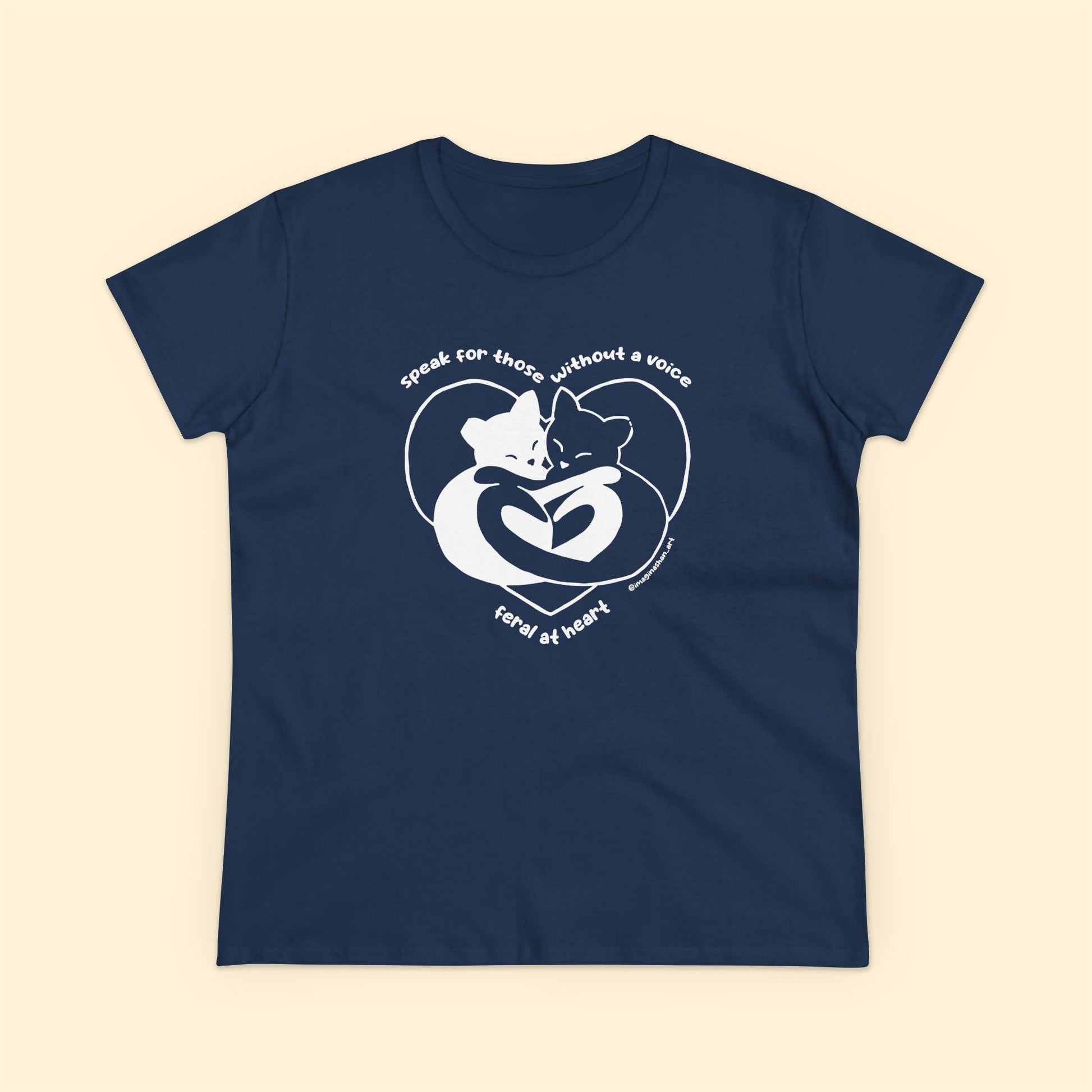 Speak For Those Without A Voice | FUNDRAISER for Feral At Heart | Women's Midweight Cotton Tee - Detezi Designs - 76025106243231546963