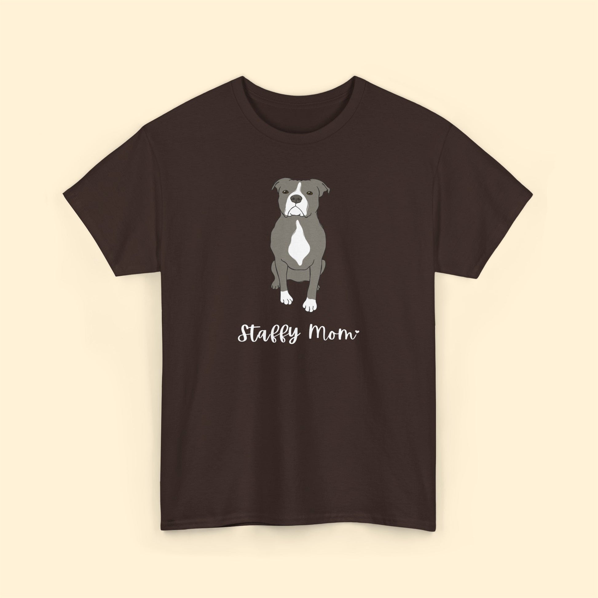 Staffy Mom | Unisex T-shirt - Detezi Designs-17702742732284837660