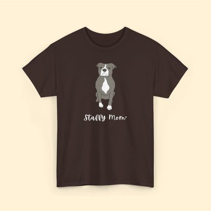 Staffy Mom | Unisex T-shirt - Detezi Designs-17702742732284837660