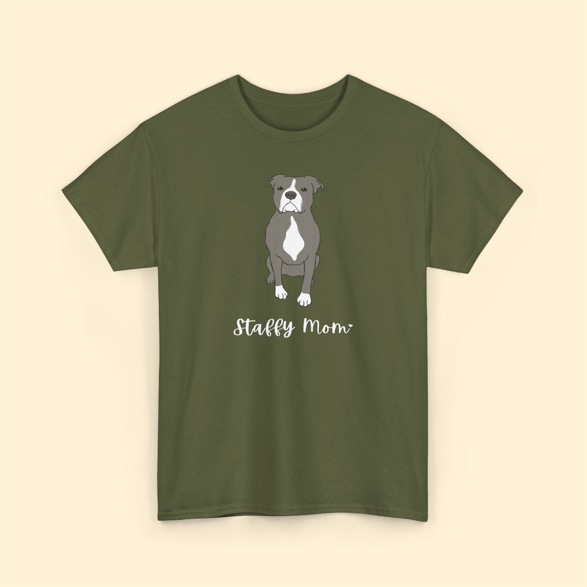 Staffy Mom | Unisex T-shirt - Detezi Designs-18285255307455000245