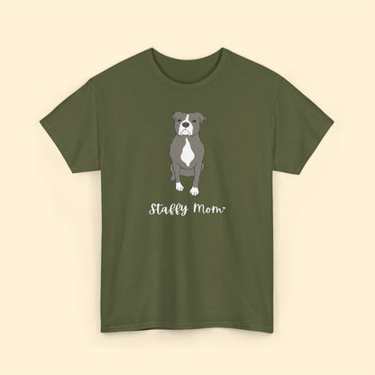 Staffy Mom | Unisex T-shirt - Detezi Designs-18285255307455000245