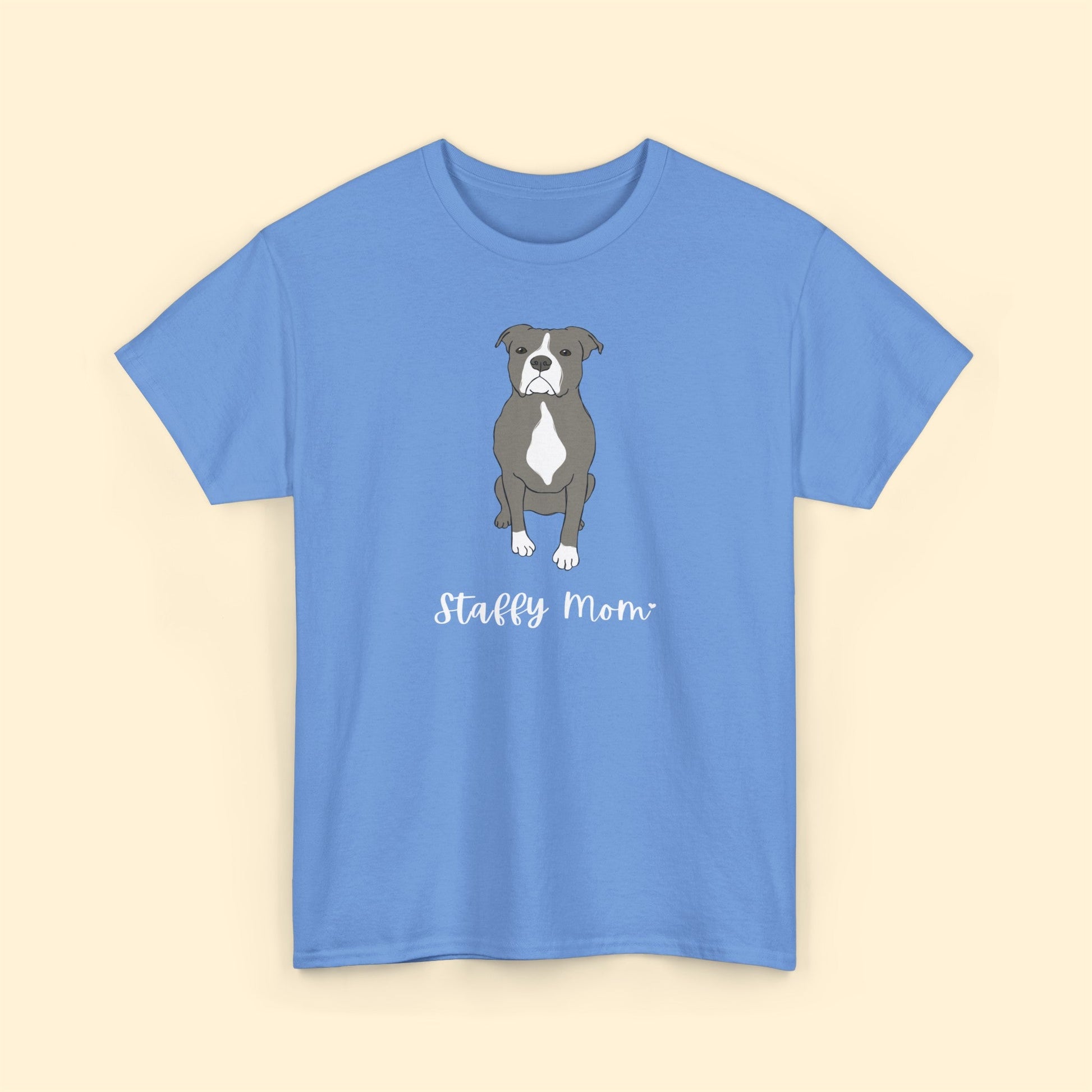 Staffy Mom | Unisex T-shirt - Detezi Designs-25128728173527862185