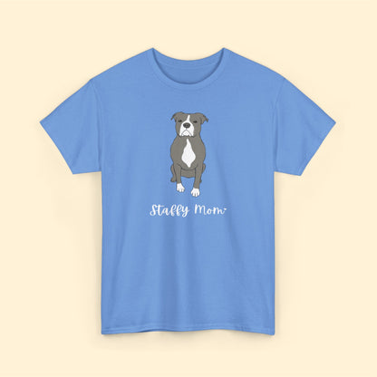 Staffy Mom | Unisex T-shirt - Detezi Designs-25128728173527862185