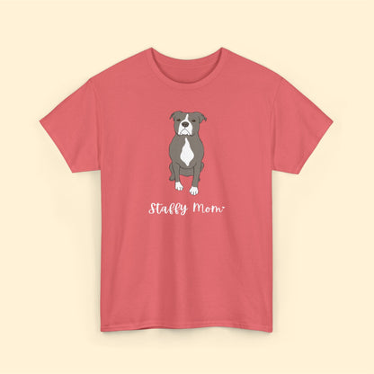 Staffy Mom | Unisex T-shirt - Detezi Designs-52183725627329196878