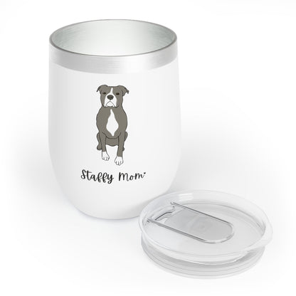 Staffy Mom | Wine Tumbler - Detezi Designs-19993960281728066137