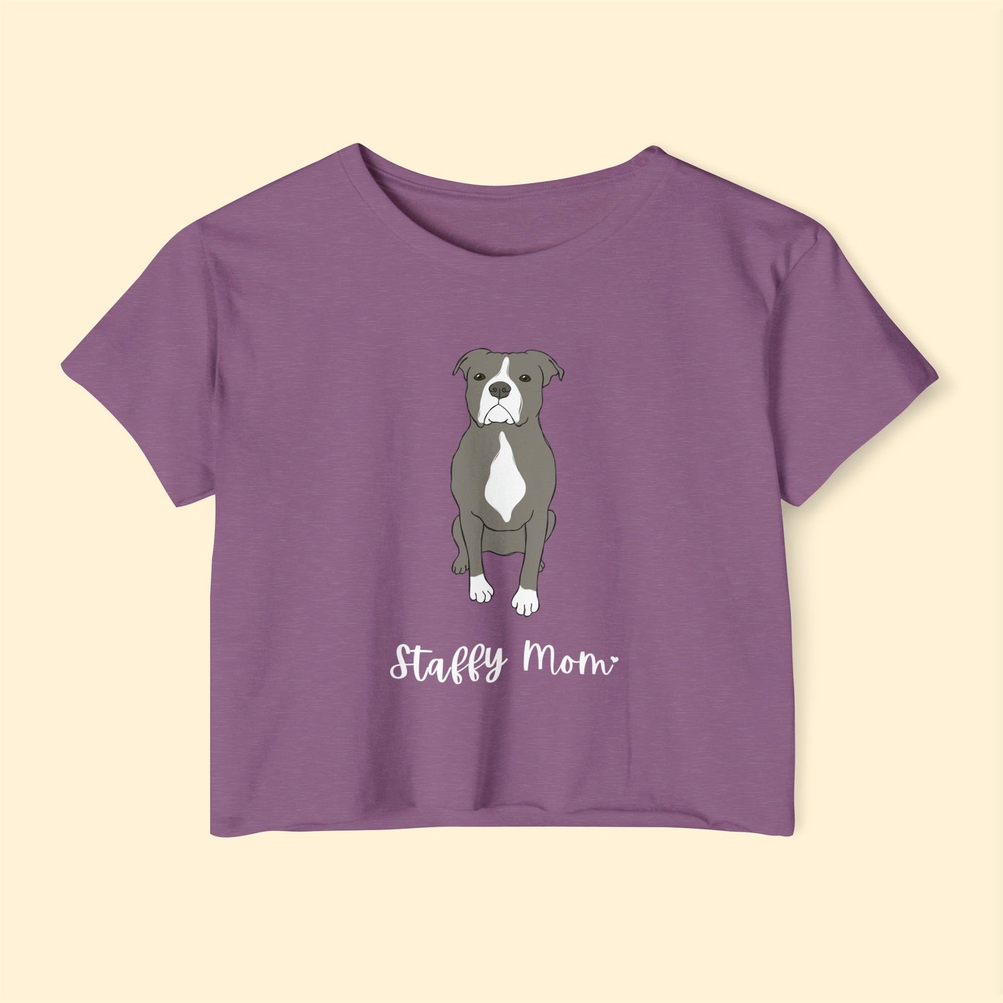 Staffy Mom | Women's Festival Crop Top - Detezi Designs-17221160402854010776