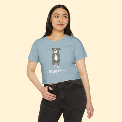 Staffy Mom | Women's Festival Crop Top - Detezi Designs-20627980748767185087