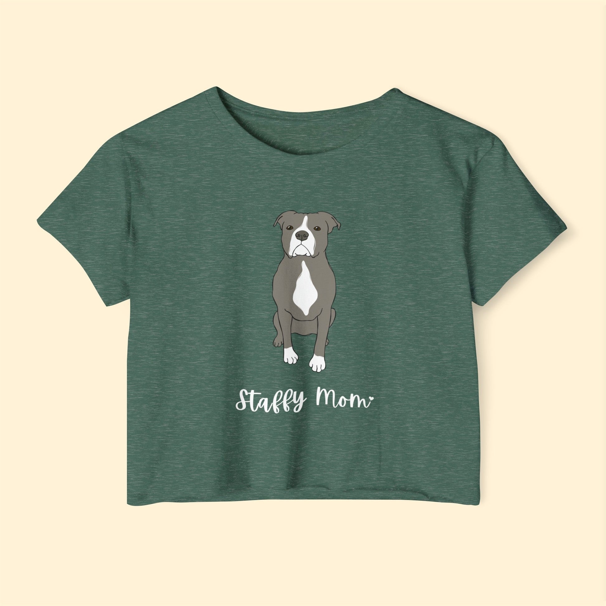 Staffy Mom | Women's Festival Crop Top - Detezi Designs-96803081718943286668