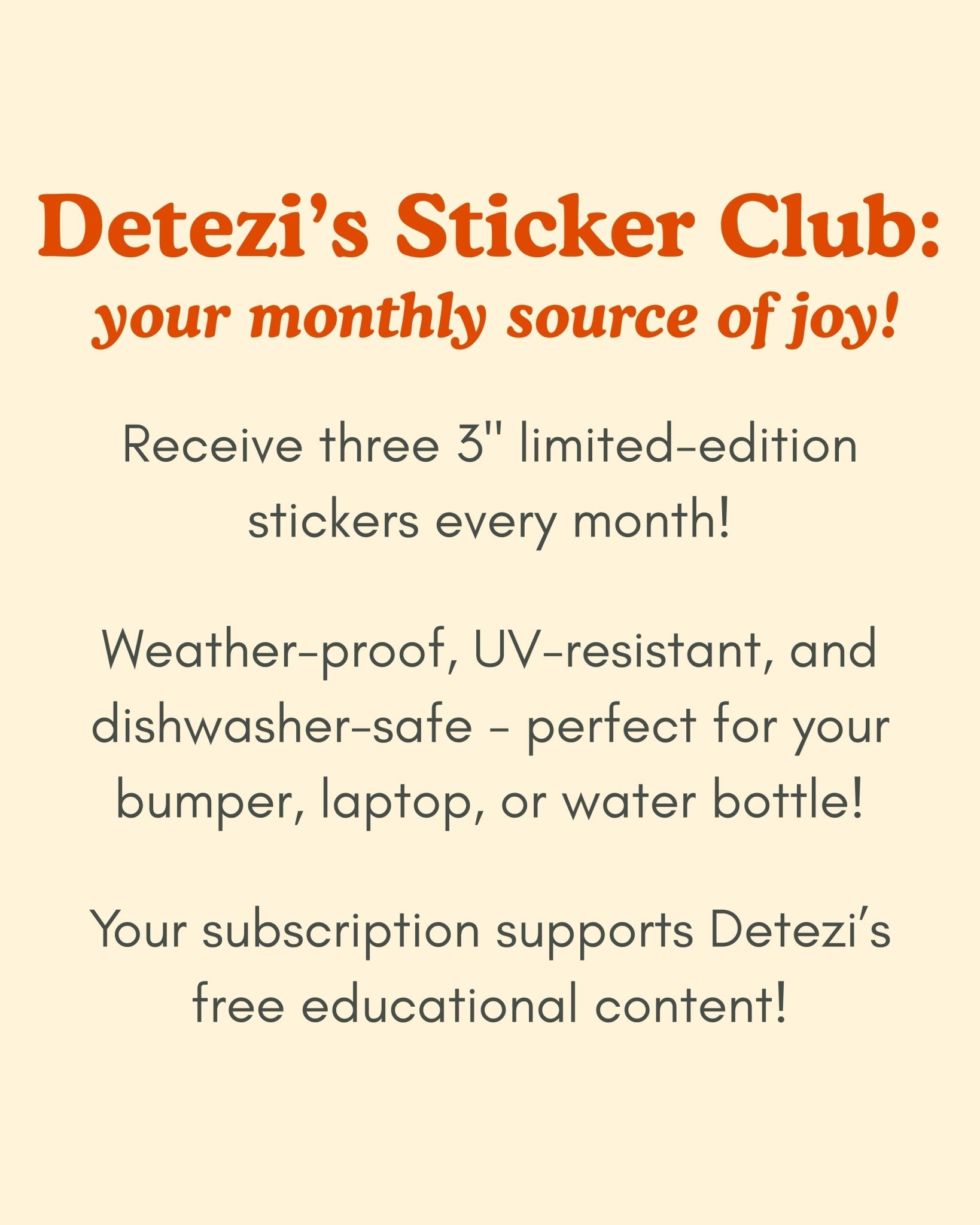Sticker Club! - Detezi Designs - 