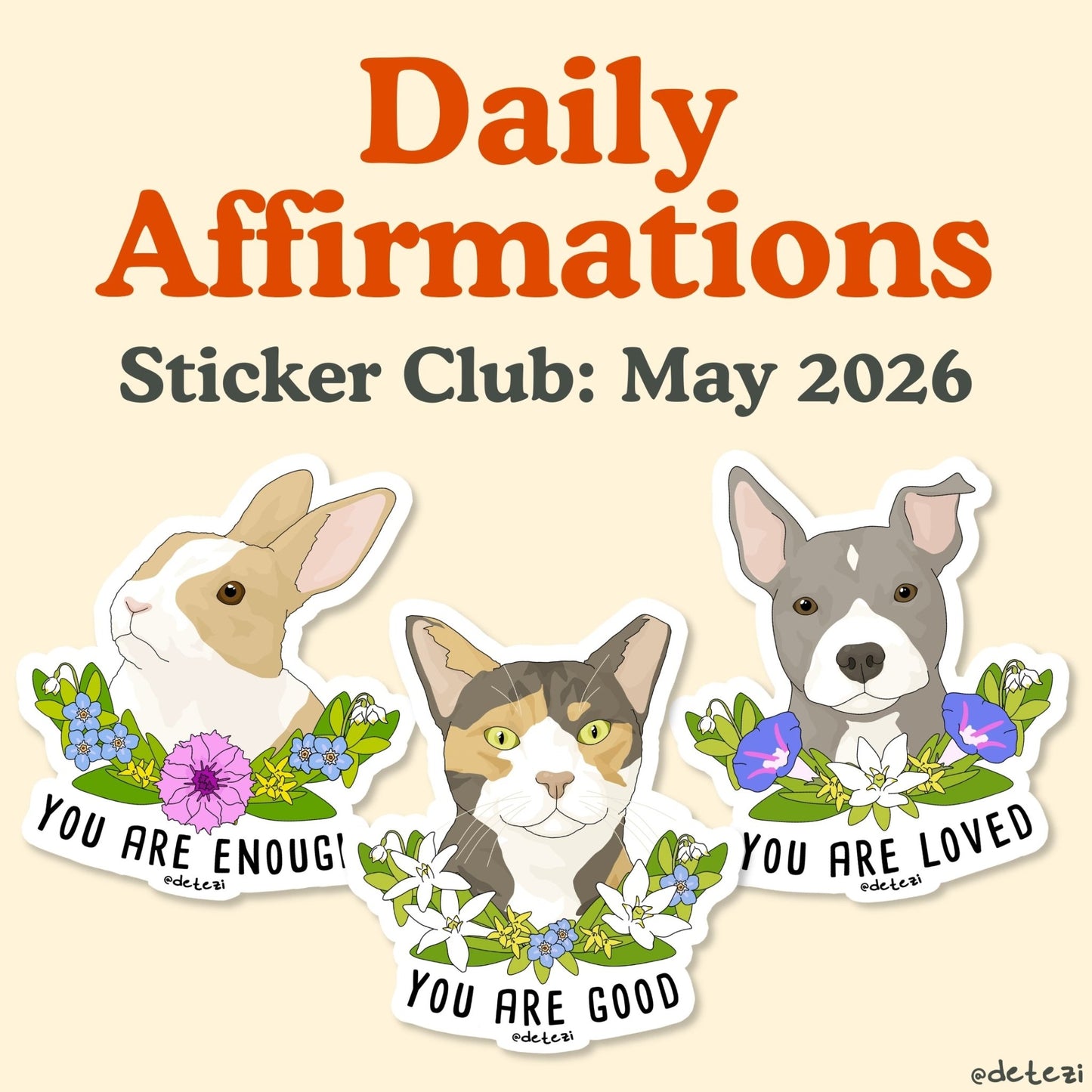 Sticker Club: Monthly Subscription - Detezi Designs - 