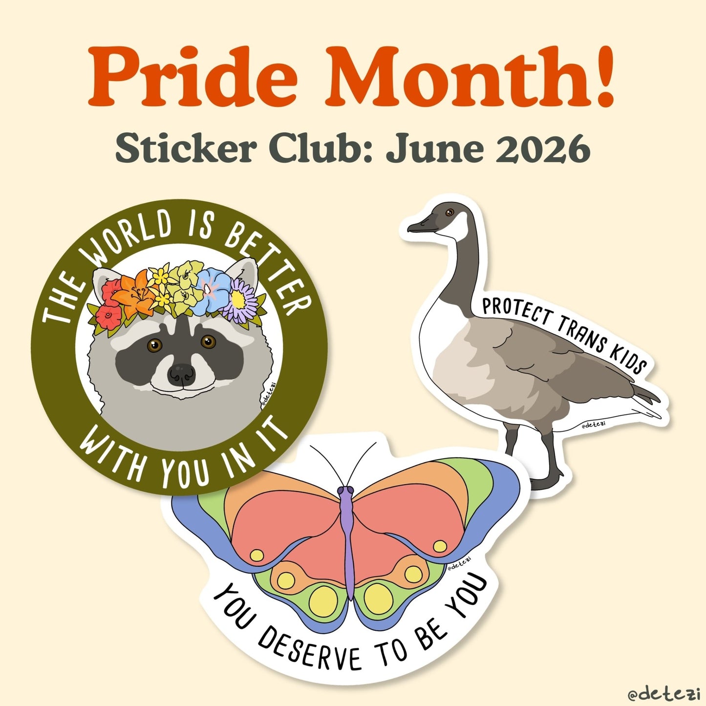 Sticker Club: Monthly Subscription - Detezi Designs - 