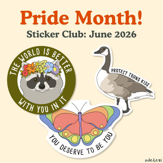 Sticker Club: Monthly Subscription - Detezi Designs - 