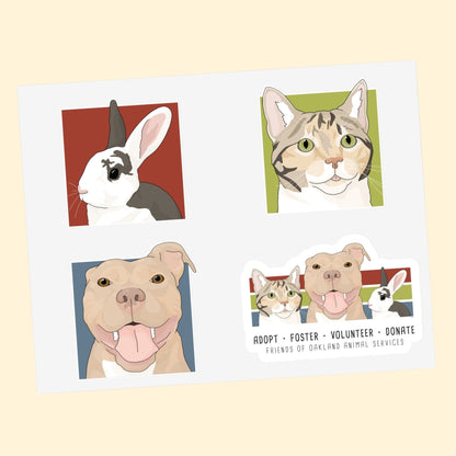 Stickers | FUNDRAISER | Friends of Oakland Animal Services - Detezi Designs - 12994980322567261074