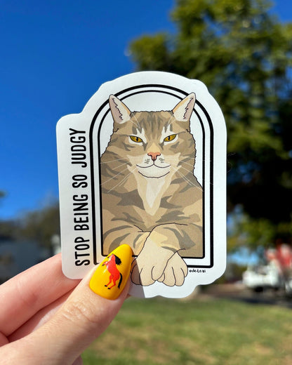 Stop Being So Judgy | 3" Vinyl Sticker - Detezi Designs - 