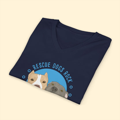 Sunnyside Street Dogs | FUNDRAISER | Unisex V - Neck Tee - Detezi Designs - 33589335776405259932