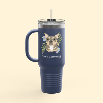 Sunshine | FUNDRAISER for HHART | Insulated Travel Mug, 40oz - Detezi Designs - 25624797582747631077