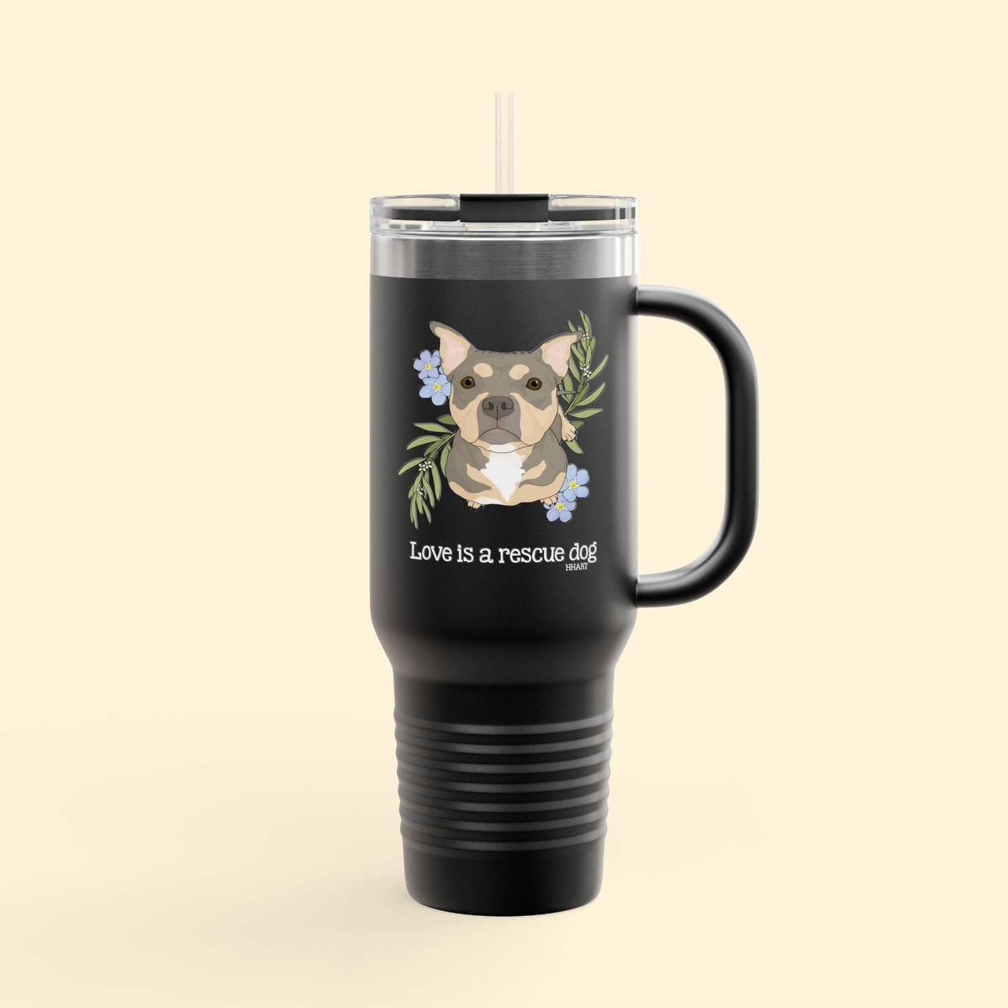Sunshine | FUNDRAISER for HHART | Insulated Travel Mug, 40oz - Detezi Designs - 26140549355583516229
