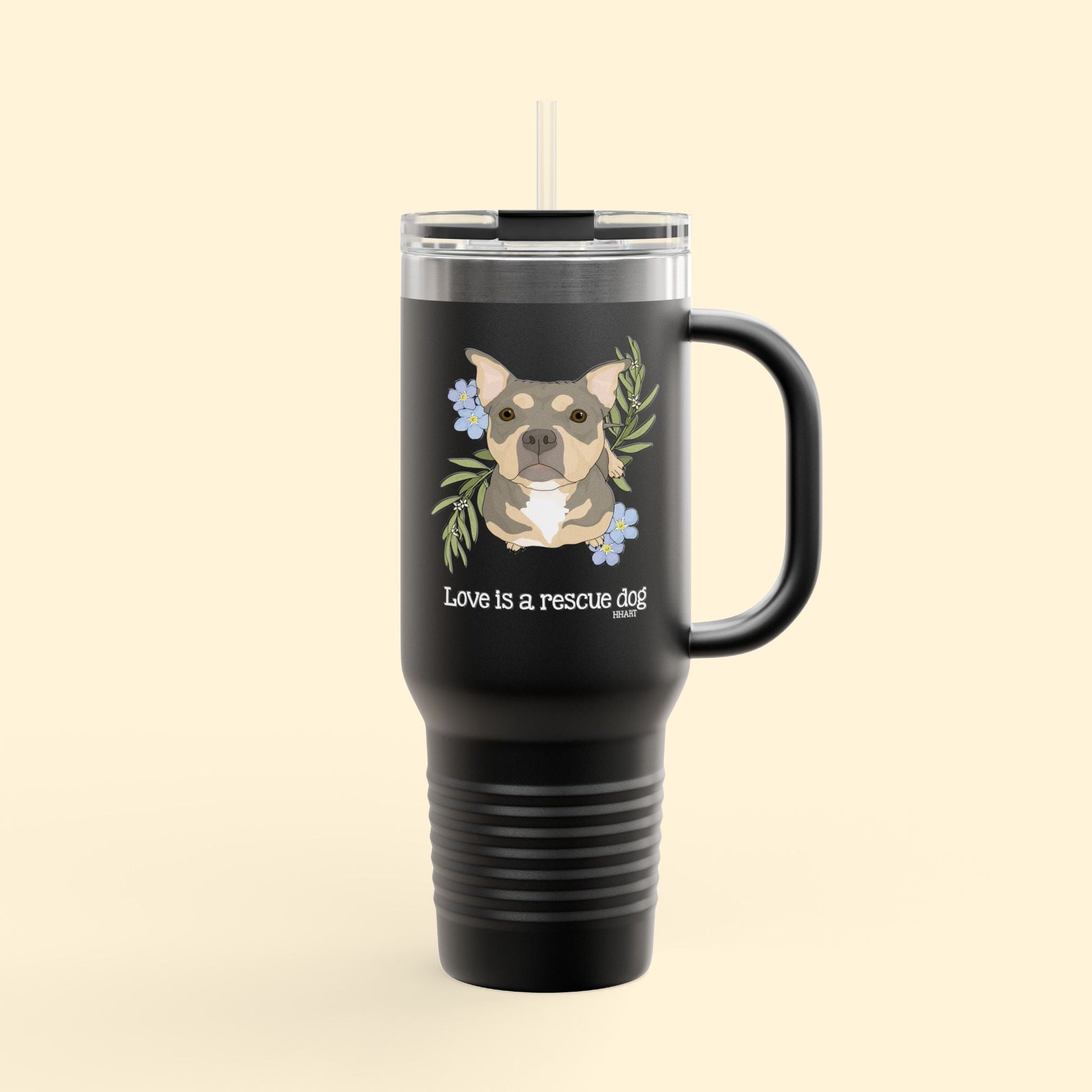 Sunshine | FUNDRAISER for HHART | Insulated Travel Mug, 40oz - Detezi Designs - 26140549355583516229