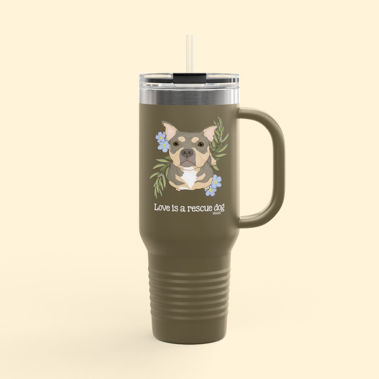 Sunshine | FUNDRAISER for HHART | Insulated Travel Mug, 40oz - Detezi Designs - 26204881476714067240