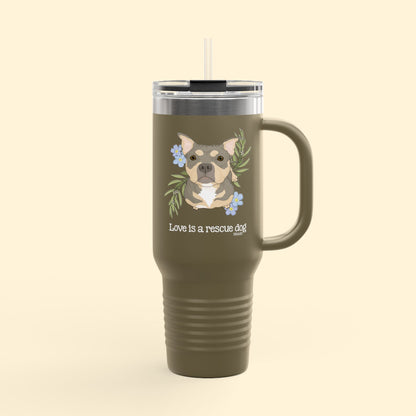 Sunshine | FUNDRAISER for HHART | Insulated Travel Mug, 40oz - Detezi Designs - 26204881476714067240