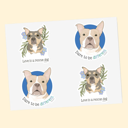 Sunshine + Tater | FUNDRAISER for HHART | Sticker Sheet - Detezi Designs - 12976065368943760909