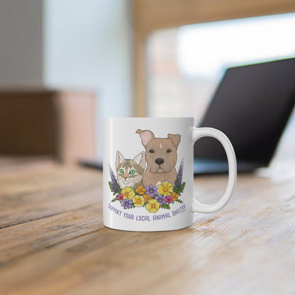 Support Your Local Animal Shelter | 11oz Mug - Detezi Designs - 23193148310391219059