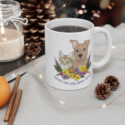 Support Your Local Animal Shelter | 11oz Mug - Detezi Designs - 23193148310391219059
