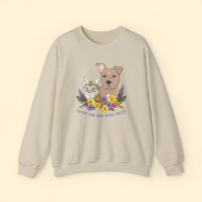 Support Your Local Animal Shelter | Crewneck Sweatshirt - Detezi Designs - 13323160547147169189