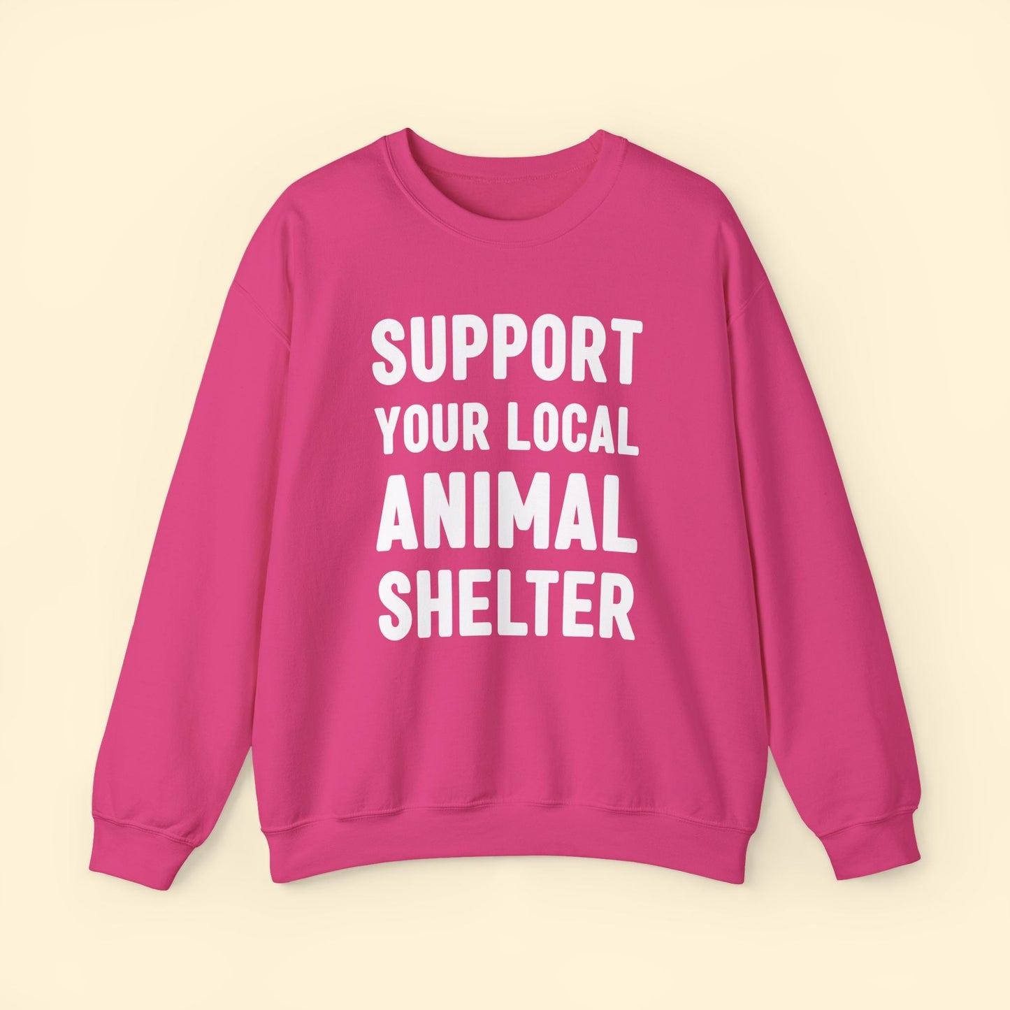 Support Your Local Animal Shelter | Crewneck Sweatshirt - Detezi Designs - 33748008403952227089