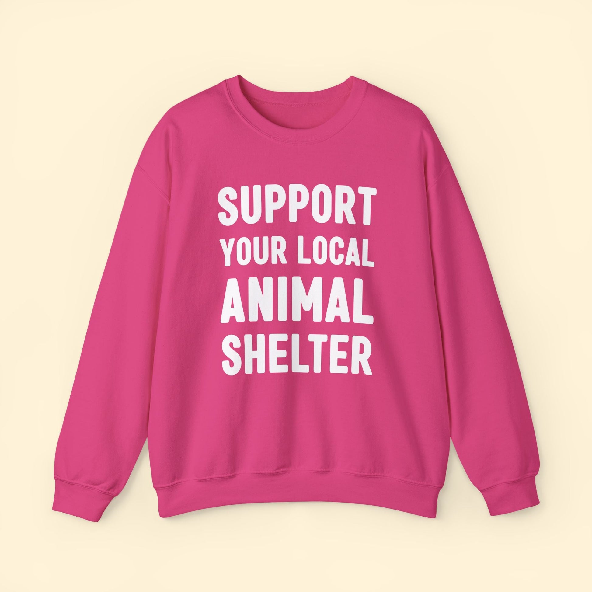 Support Your Local Animal Shelter | Crewneck Sweatshirt - Detezi Designs - 33748008403952227089