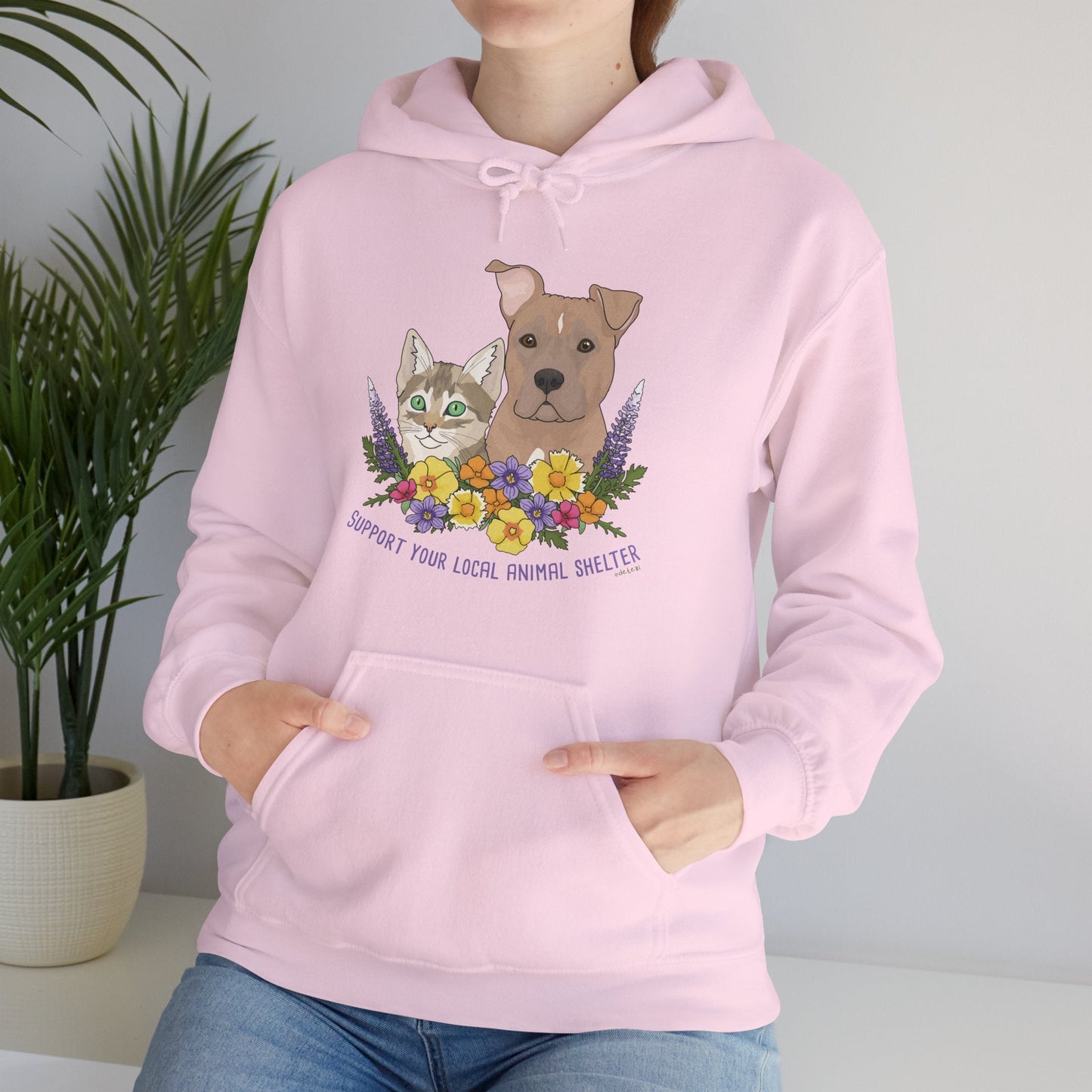Support Your Local Animal Shelter | Hooded Sweatshirt - Detezi Designs - 28532354870366723475