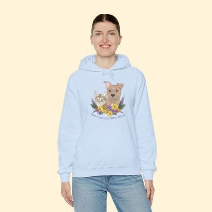 Support Your Local Animal Shelter | Hooded Sweatshirt - Detezi Designs - 32075220365795205702