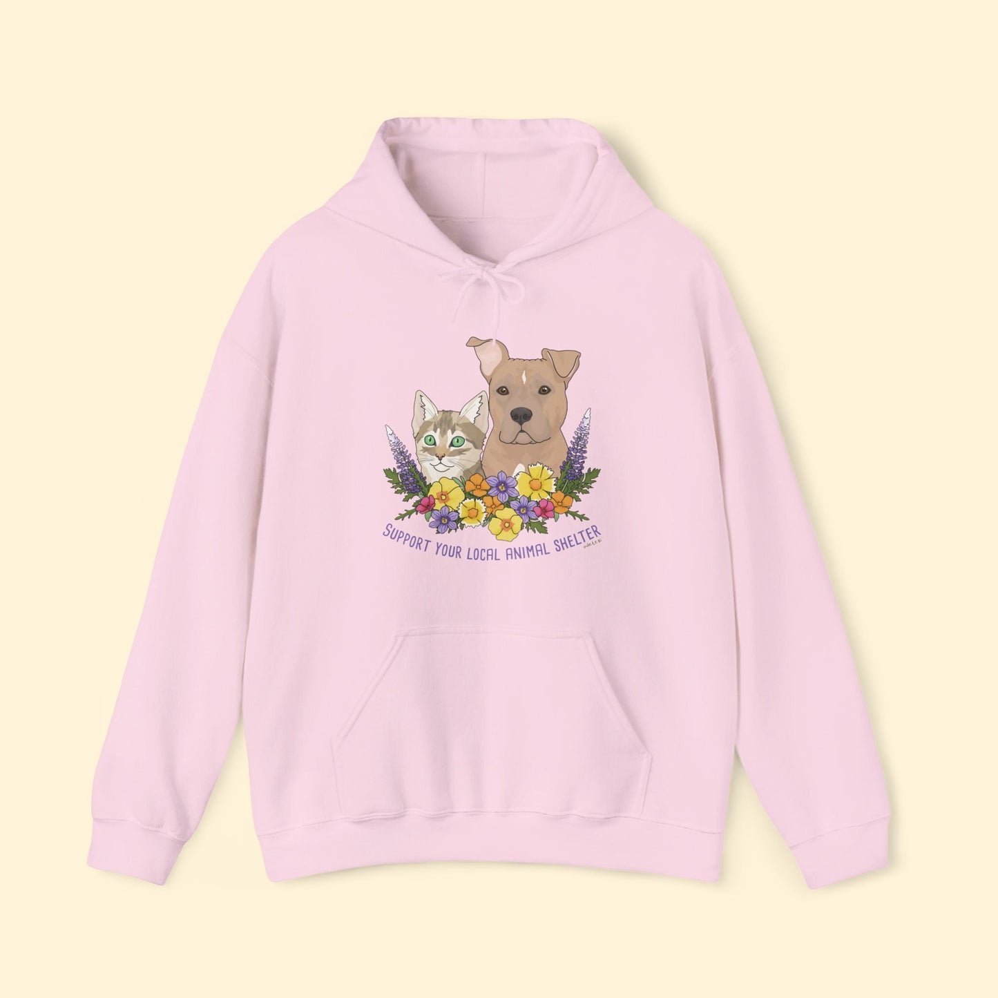 Support Your Local Animal Shelter | Hooded Sweatshirt - Detezi Designs - 32075220365795205702