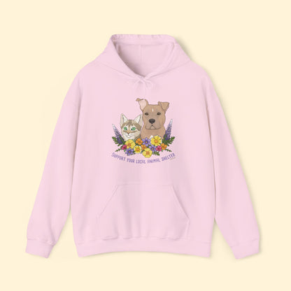 Support Your Local Animal Shelter | Hooded Sweatshirt - Detezi Designs - 32075220365795205702