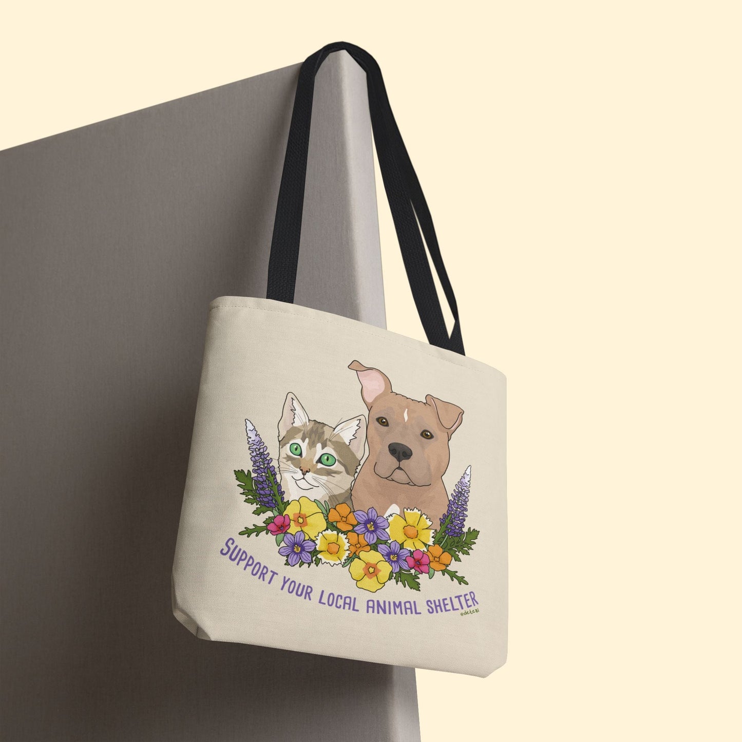 Support Your Local Animal Shelter | Tote Bag | Three Sizes - Detezi Designs - 11201528103547393217