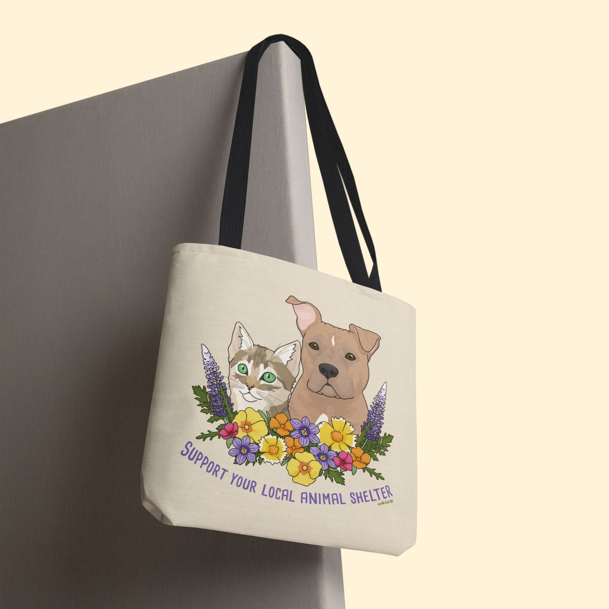 Support Your Local Animal Shelter | Tote Bag | Three Sizes - Detezi Designs - 11201528103547393217