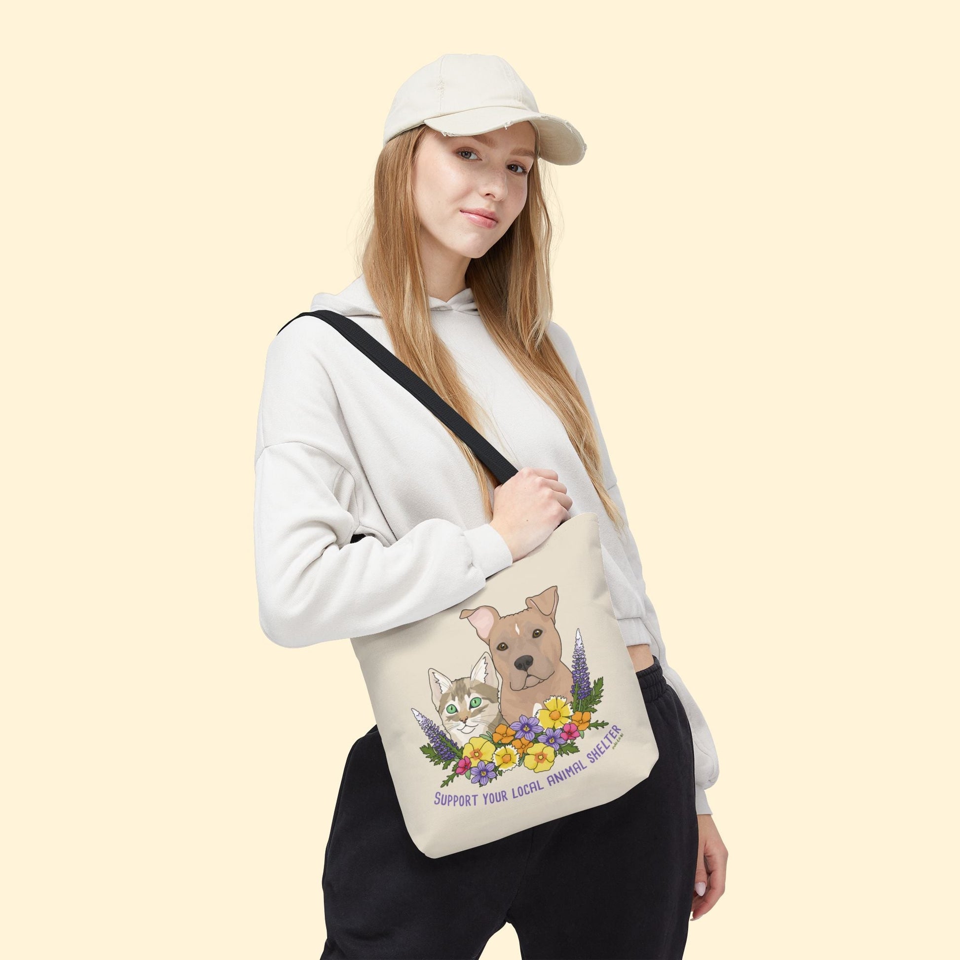 Support Your Local Animal Shelter | Tote Bag | Three Sizes - Detezi Designs - 11201528103547393217