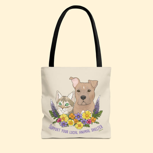 Support Your Local Animal Shelter | Tote Bag | Three Sizes - Detezi Designs - 12167545817368405312