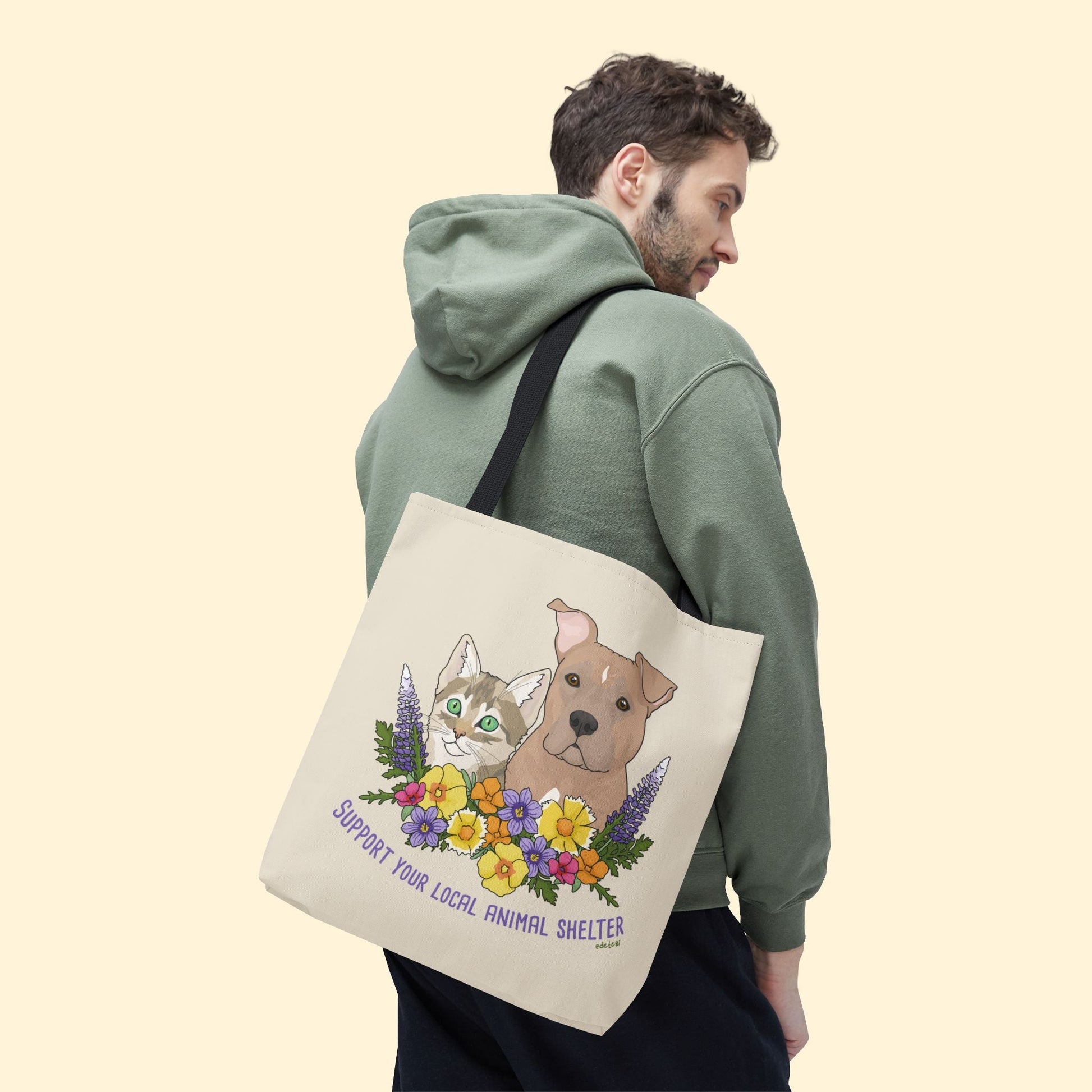 Support Your Local Animal Shelter | Tote Bag | Three Sizes - Detezi Designs - 14591661224706551348