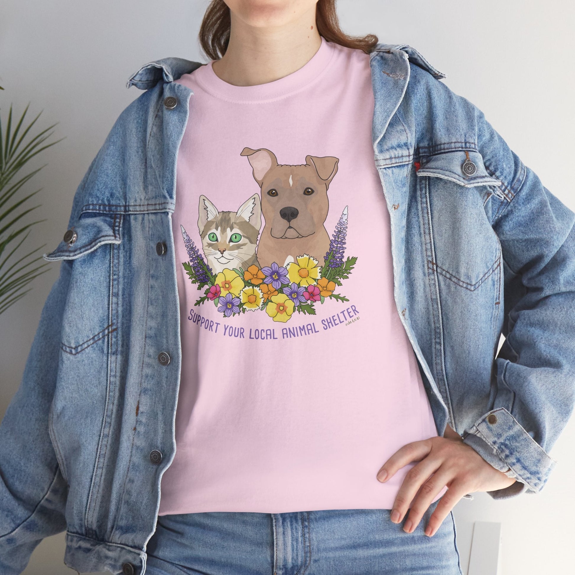Support Your Local Animal Shelter | Unisex Crewneck T-shirt - Detezi Designs - 27119694141656682634