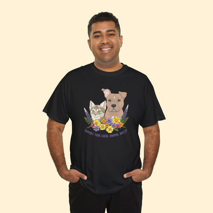 Support Your Local Animal Shelter | Unisex Crewneck T-shirt - Detezi Designs - 30961991168957414983
