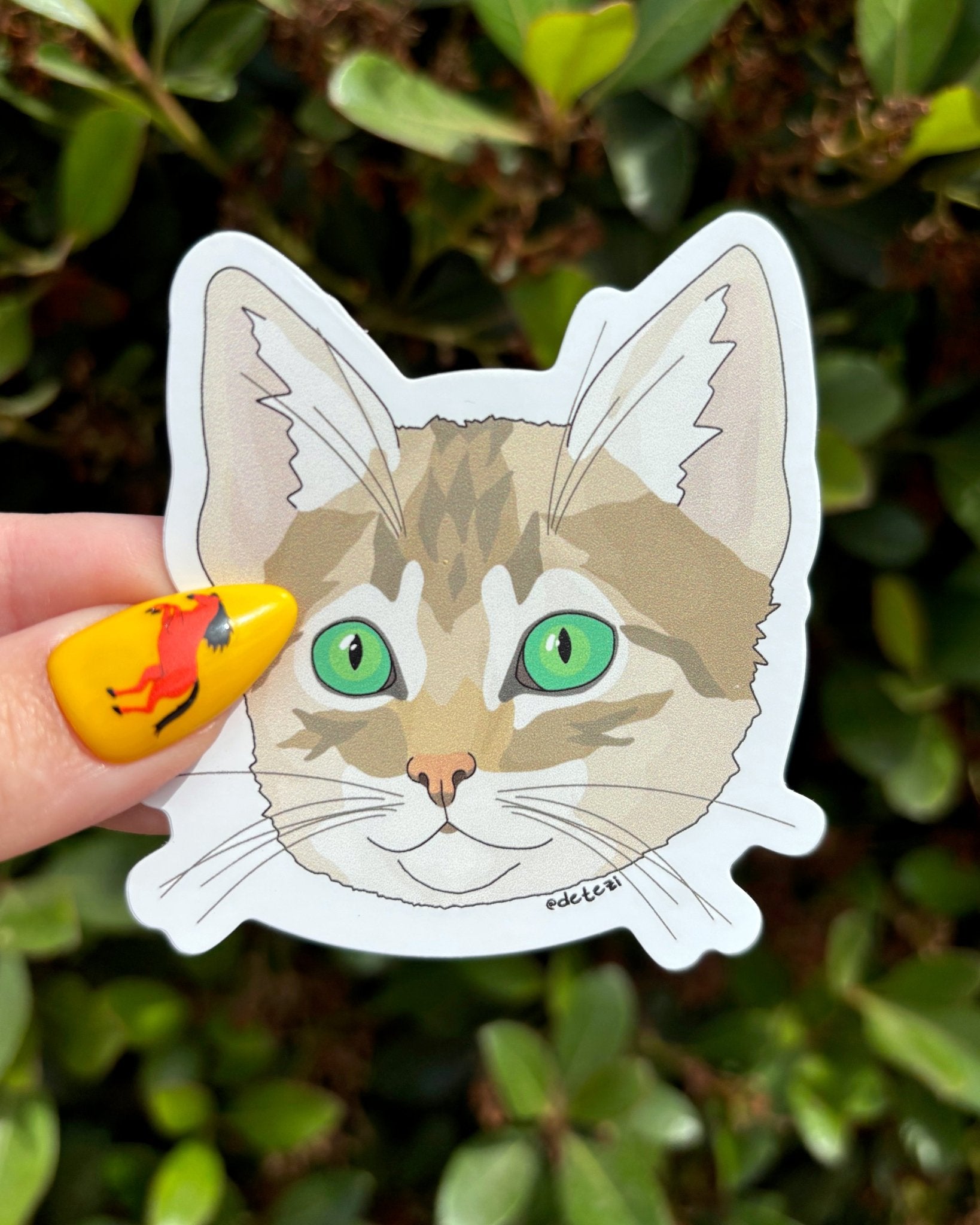 Tabby Kitten | Vinyl Sticker - Detezi Designs - 