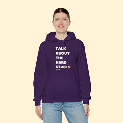 Talk About The Hard Stuff | Hooded Sweatshirt - Detezi Designs-33468179914713716124