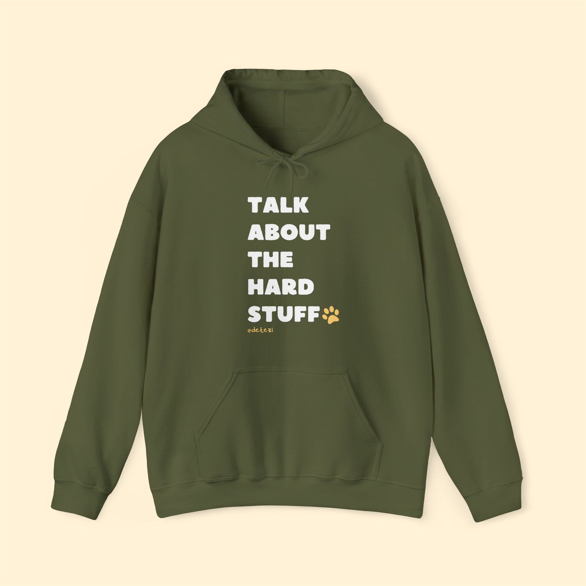 Talk About The Hard Stuff | Hooded Sweatshirt - Detezi Designs-33468179914713716124