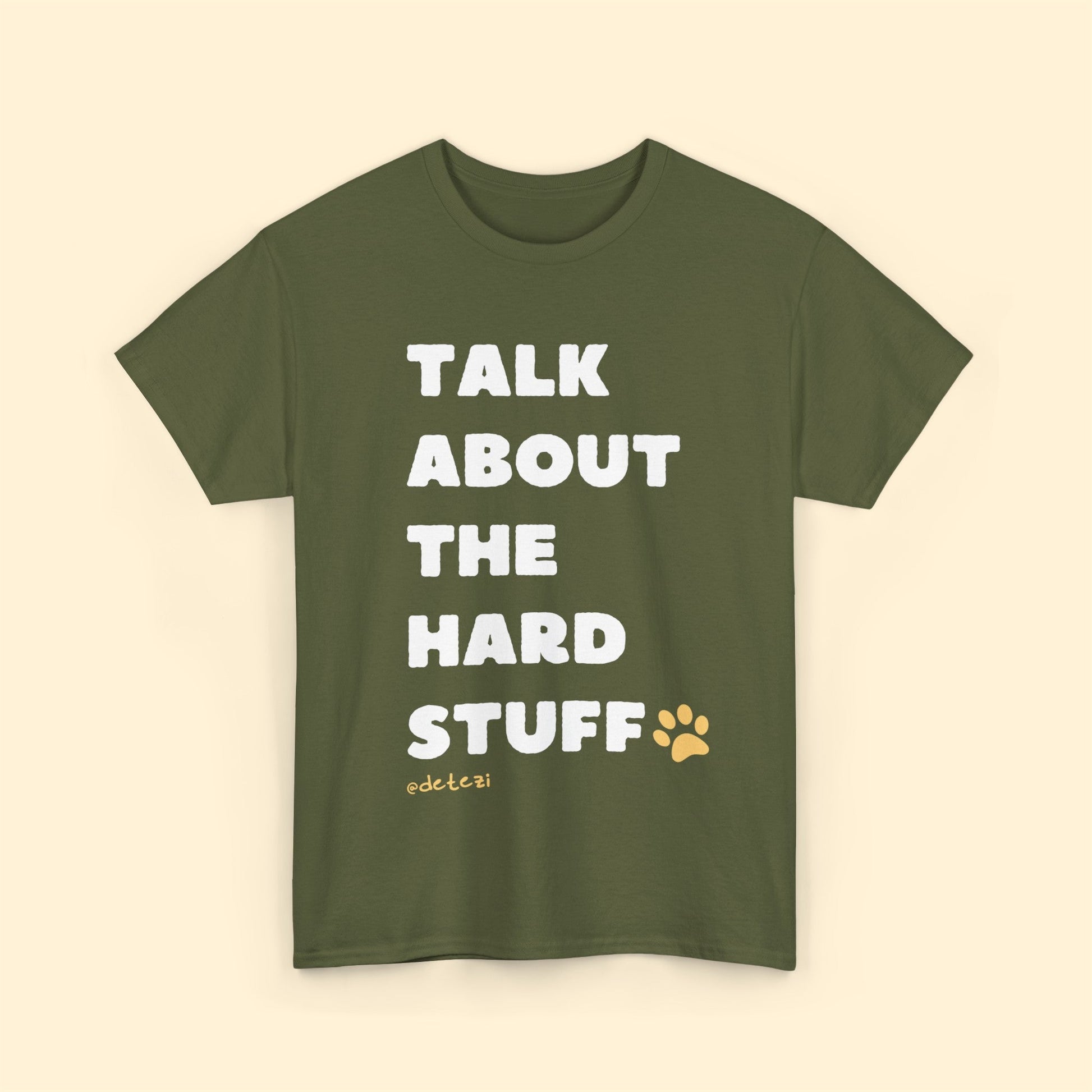 Talk About The Hard Stuff | Text Tee - Detezi Designs-11728028737340861173