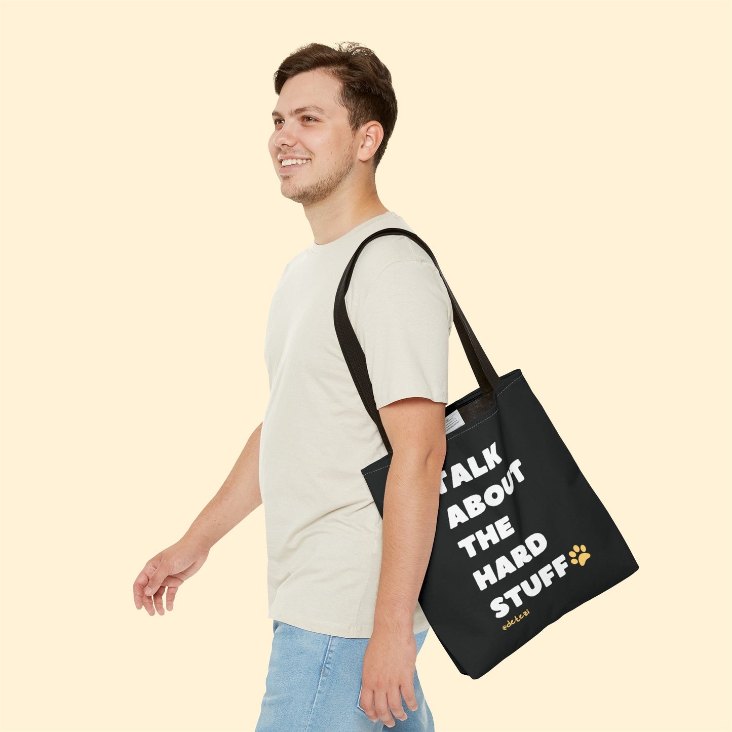 Talk About The Hard Stuff | Tote Bag - Detezi Designs-12914319015600248224