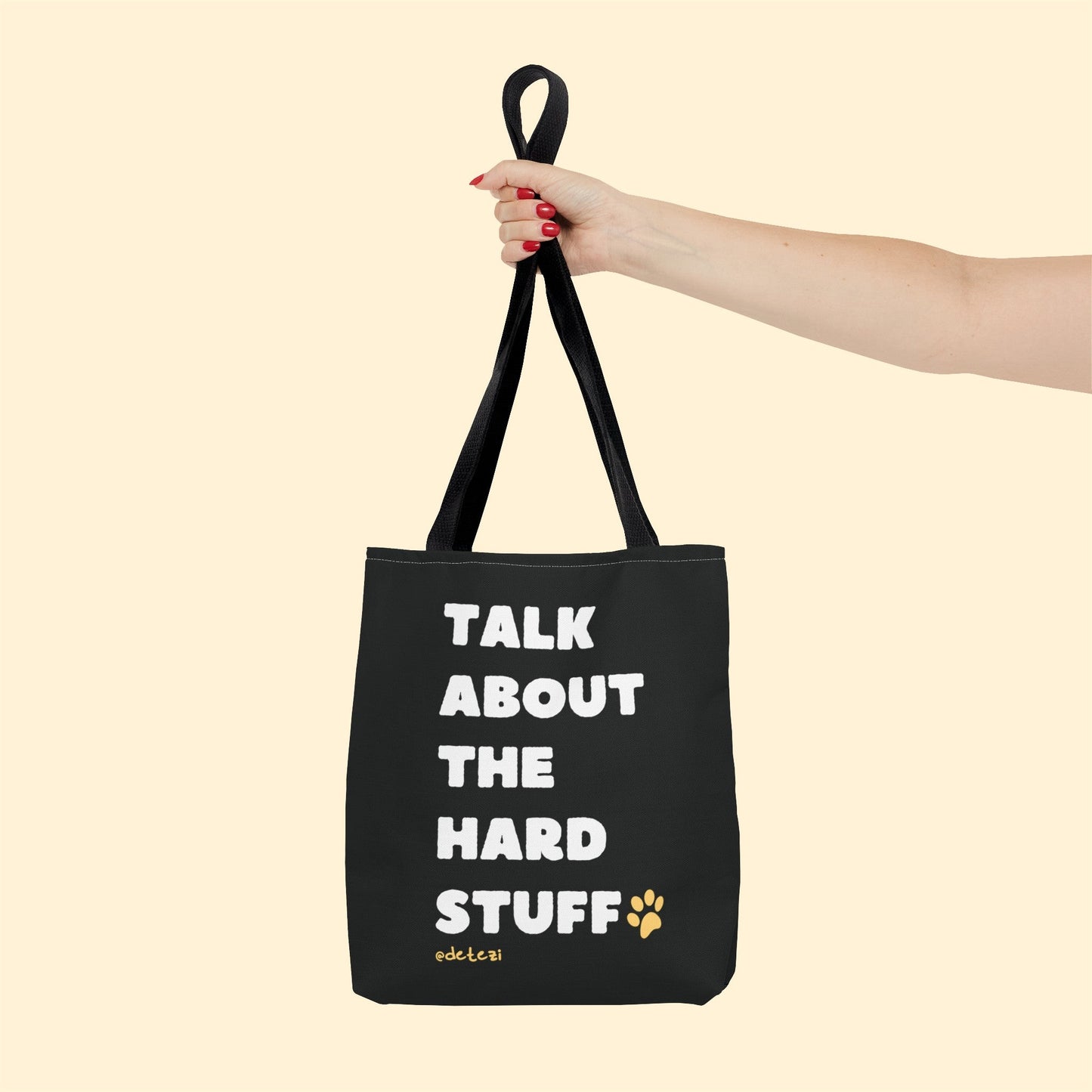 Talk About The Hard Stuff | Tote Bag - Detezi Designs-12914319015600248224