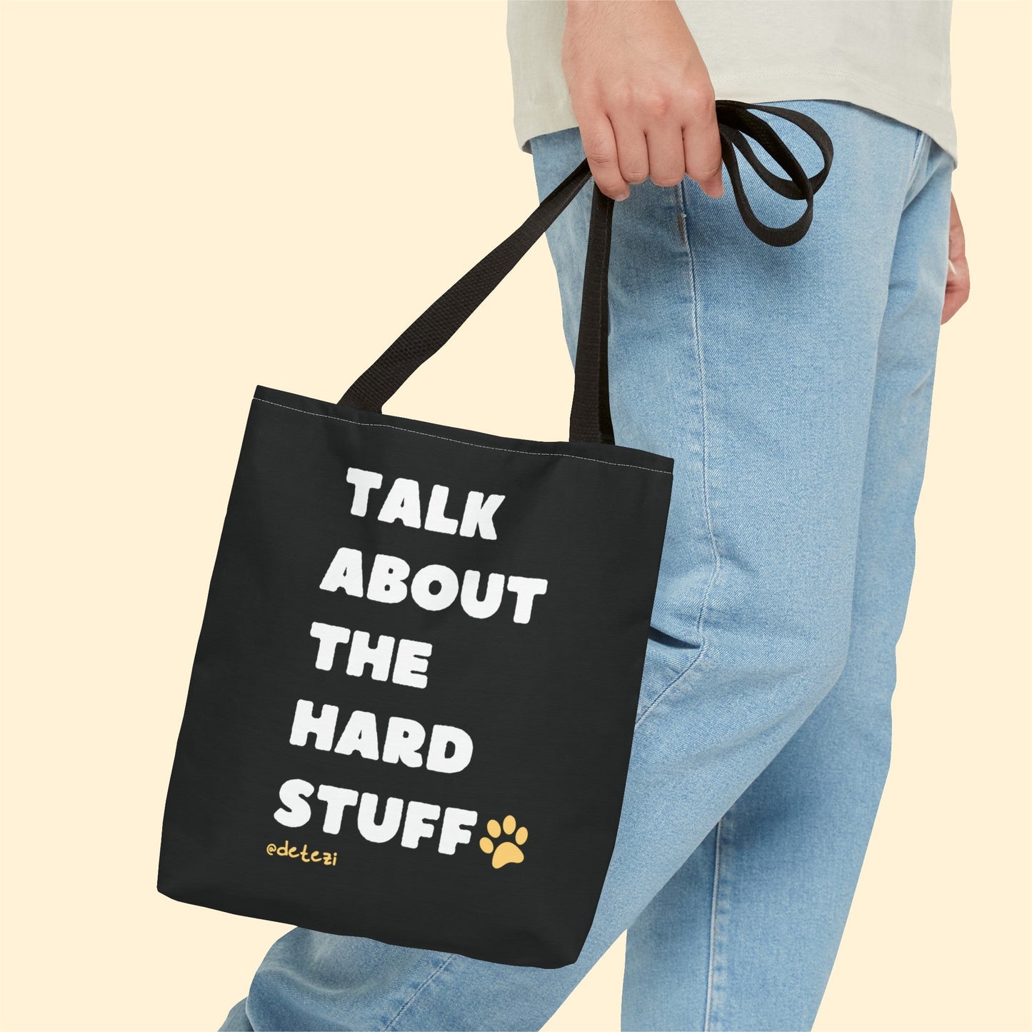 Talk About The Hard Stuff | Tote Bag - Detezi Designs-12914319015600248224